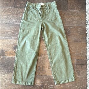 Chic Madewell Emmett Olive Green Wide-Leg Trousers